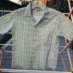 Vintage Boys short sleeve California Sword Button Down